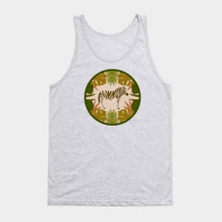 Tropical Zebra (Olive) Tank Top